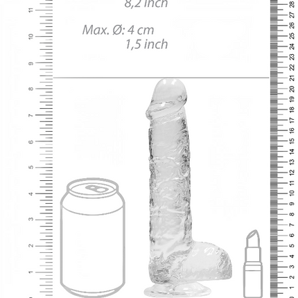 RealRock Dildo van 21 cm - Realistisch met ballen