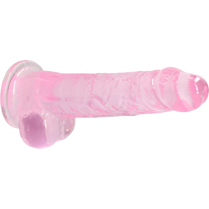 RealRock Dildo van 21 cm – Roze met ballen