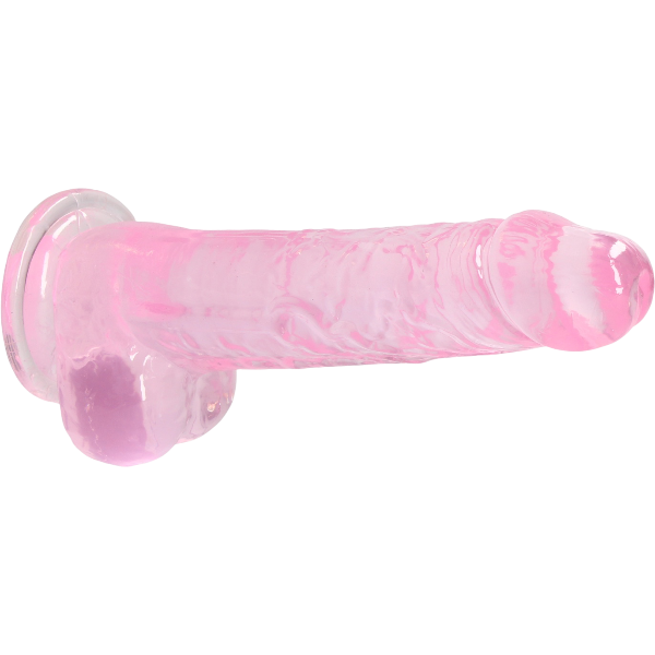 RealRock Dildo van 21 cm – Roze met ballen