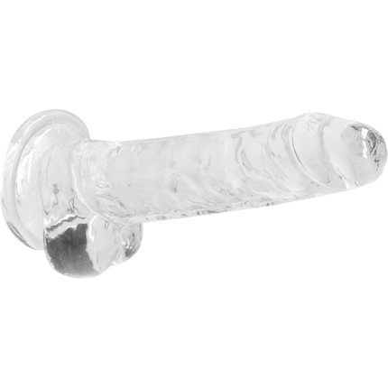 RealRock Dildo van 18 cm – Transparant met ballen
