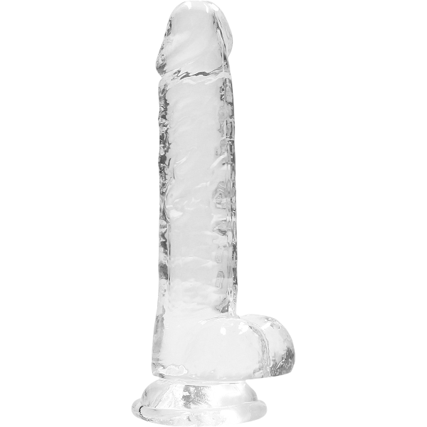 RealRock Dildo van 18 cm – Transparant met ballen