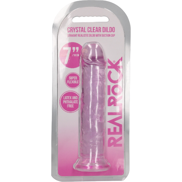 RealRock  Dildo van 18 cm - Roze met zuignap