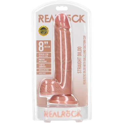 RealRock Dildo van 20,5 cm – Realistisch met ballen en zuignap