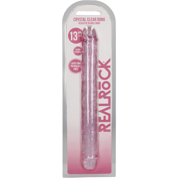 RealRock Double Dong van 34 cm – Roze Dubbele Dildo voor Twee