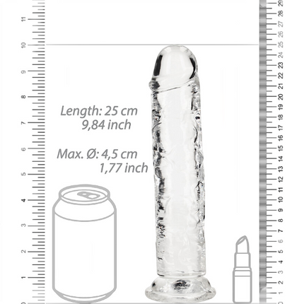 RealRock  Dildo van 23 cm – Transparant met zuignap