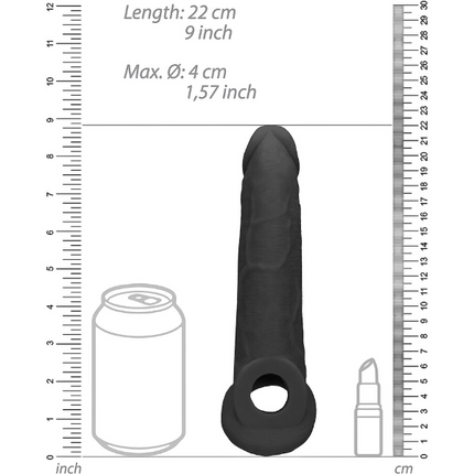 RealRock Penis Sheath van 23 cm – Holle Peniskoker Formaat Vergroter