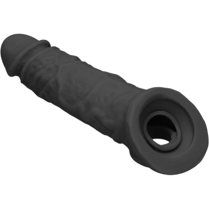 RealRock Penis Sheath van 20 cm – Holle Peniskoker Formaat Vergroter Zwart