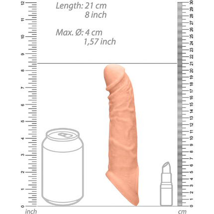 RealRock Penis Sheath van 20 cm – Holle Peniskoker Formaat Vergroter