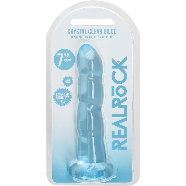 RealRock Dildo van 17 cm - Blauw met zuignap