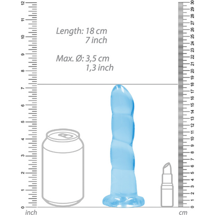 RealRock Dildo van 17 cm - Blauw met zuignap