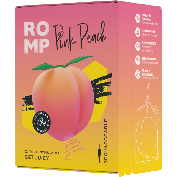 ROMP Pink Peach | Pleasure Air Clitoris Pulsator | Luchtdruk Vibrator