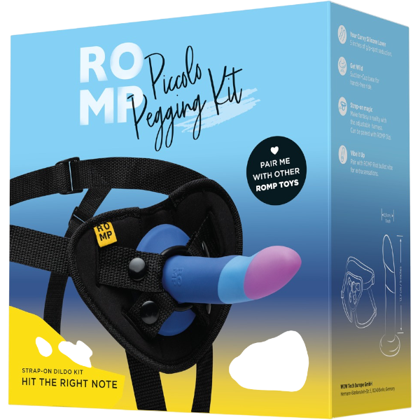 ROMP Piccolo Strap-on Set met Dildo en Voorbindgordel – Instap