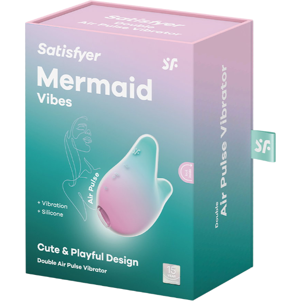 Satisfyer Mermaid Vibes Luchtdruk Vibrator Mint Roze – Clitoris