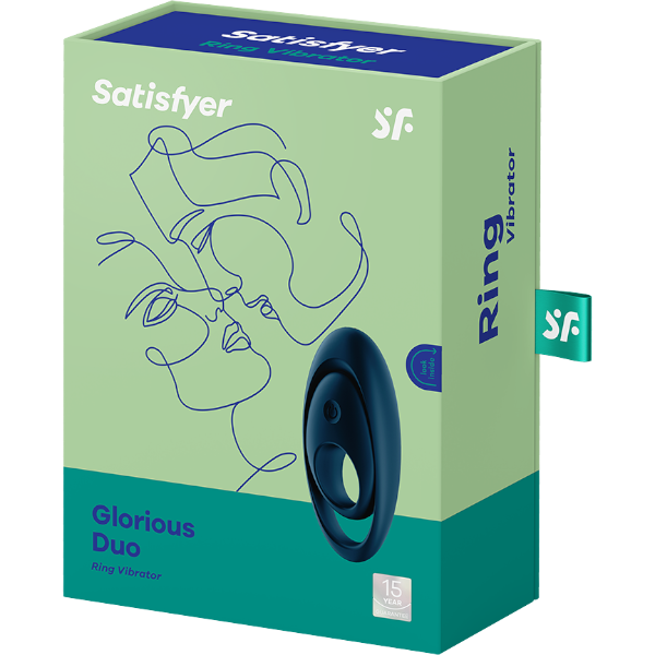 Satisfyer Glorious Duo Cockring Vibrator Blauw – Vibrerende Penisring