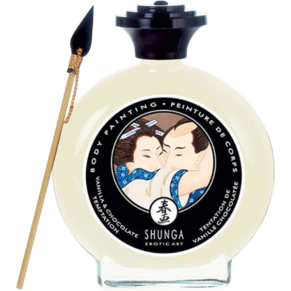 Shunga Lichaamsverf Vanilla Chocolate Temptation |  100ml |  Eetbare Bodypainting