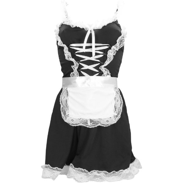 S-line Franse Dienstmeid | Rollenspel |  S/M | Zwart