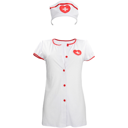 S-line Verpleegsterkostuum Wit S/M – Erotisch Zuster Roleplay Kostuum