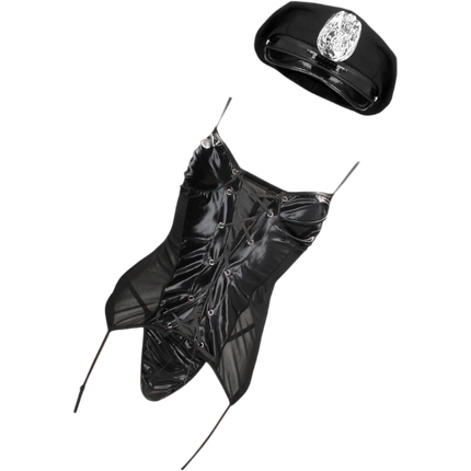 S-line Politiekostuum Zwart S/M – Erotisch Agent Roleplay Kostuum