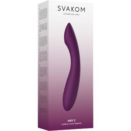 Svakom Amy 2 G-spot en Clitoris Vibrator Paars – Luchtdruk Rabbit