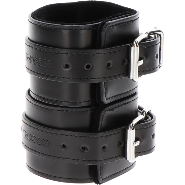 Taboom Wrist Cuffs Polsboeien | Verstelbare BDSM Polsboeien |Zwart