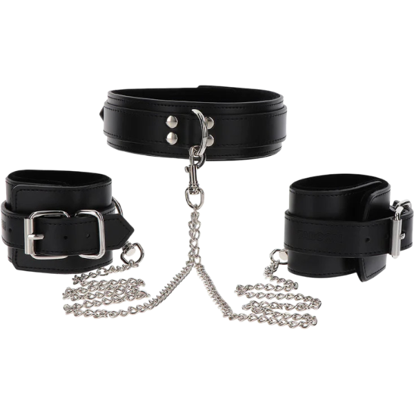 Taboom Heavy Collar en Wrist Cuffs Set | BDSM Halsband Polsboeien Set