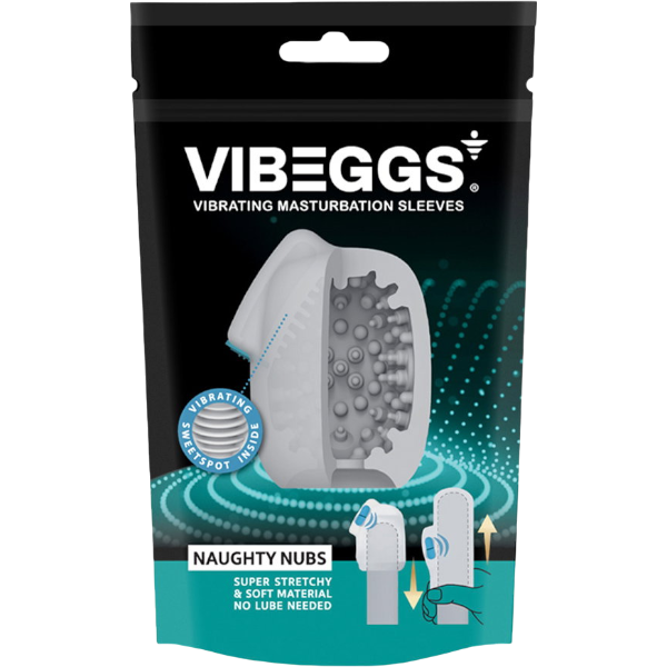 Vibeggs Naughty Nubs Vibrerende Masturbatie Sleeve Wit – Pocket Pussy