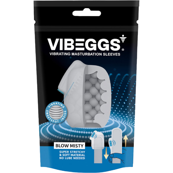 Vibeggs Blow Misty Vibrerende Masturbatie Sleeve Wit – Pocket Pussy